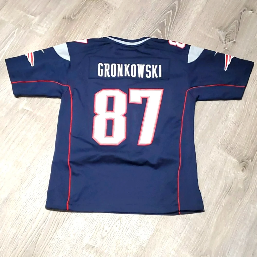 Nike New England Patriots Gronkowski #87 Jersey Kids Size L Navy NFL Youth